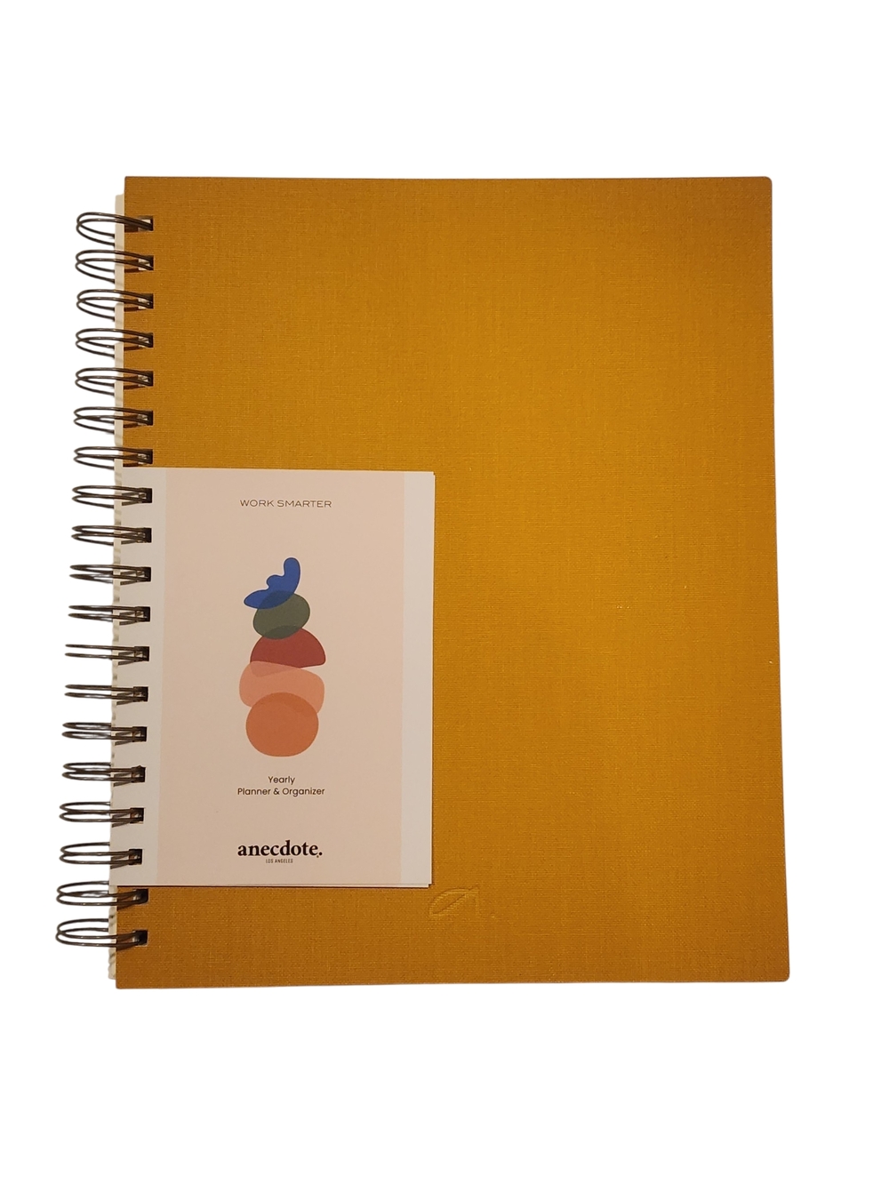 Anecdote Spiral Planner w/2026-2027 Calendar (8.5" x 10"), Undated, Mustard, NWT